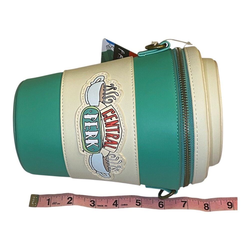 LOUNGEFLY  Friends Central Perk To-Go Coffee Cup Scented Crossbody Bag NEw - Picture 6 of 11